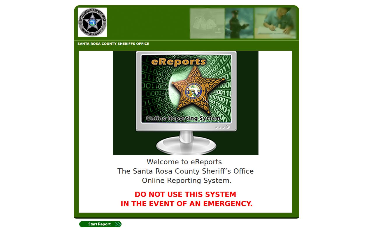 Santa Rosa County arrest history eReports notice