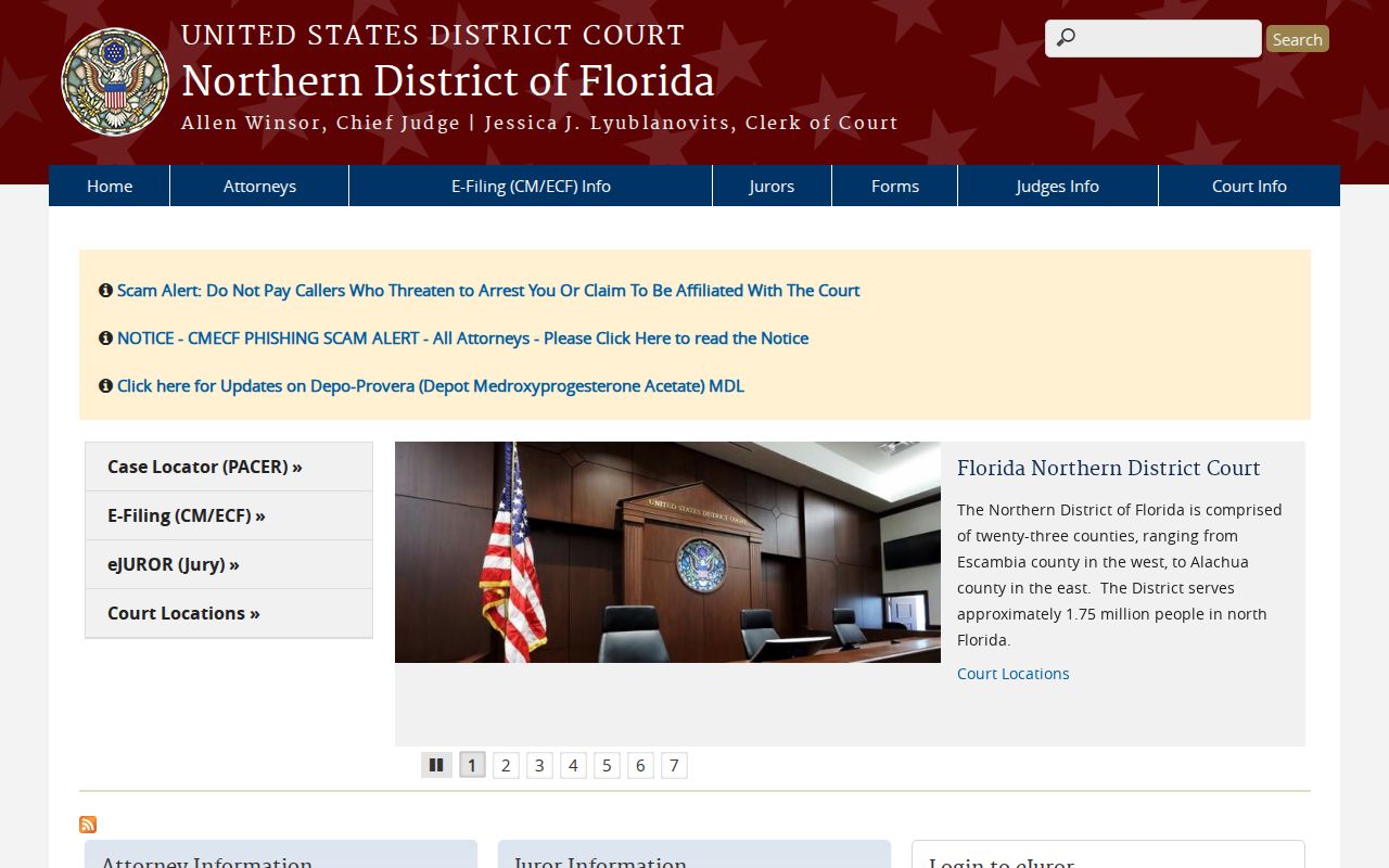 Santa Rosa County federal criminal court information